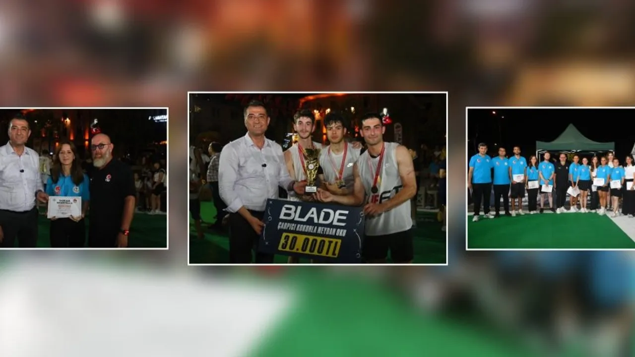 Büyük heyecana sahne olan sokak basketbolu sona erdi