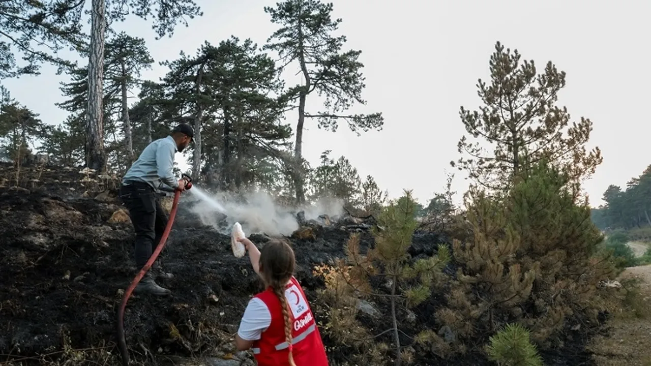 Türk Kızılayı orman yangınlarıyla mücadelede ön safta