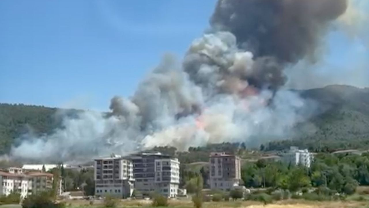 Soma’da orman yangını kontrol altına alınmaya çalışılıyor