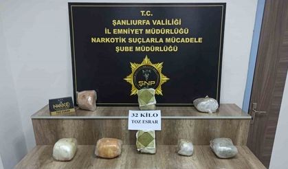 Siverek’te 32 kilo esrar ele geçirildi