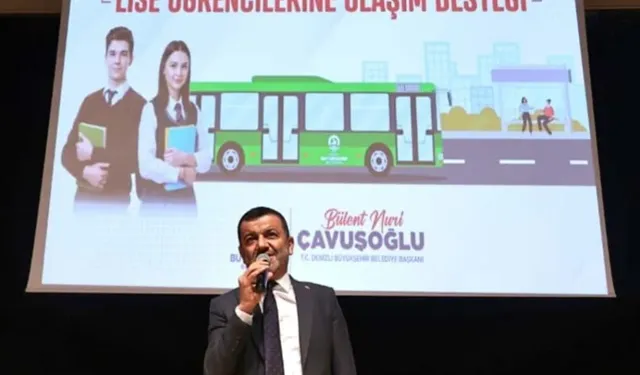 Denizli Büyükşehir’den liselilere ulaşım desteği