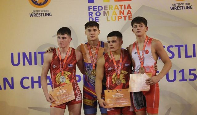 Denizlili güreşçiler Balkan Şampiyonası'nda 2 altın 4 bronz madalya kazandı