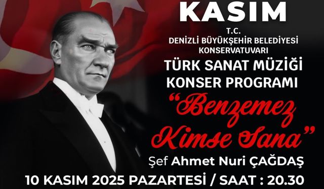 Denizli Büyükşehir'den Ata'ya saygı dolu etkinlikler