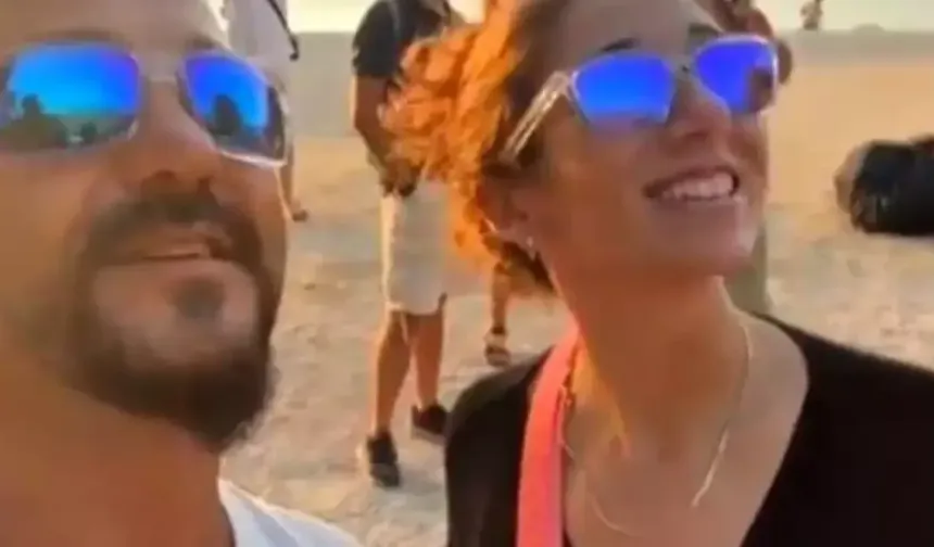 Fethiye'de anne ve baba müjdeyi paraşütte verdi