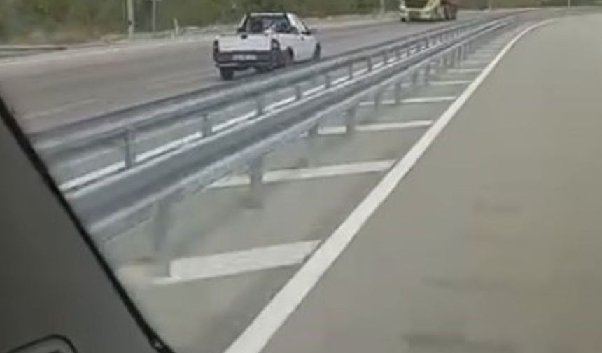 Kilometrelerce yolu ters şeritten gitti