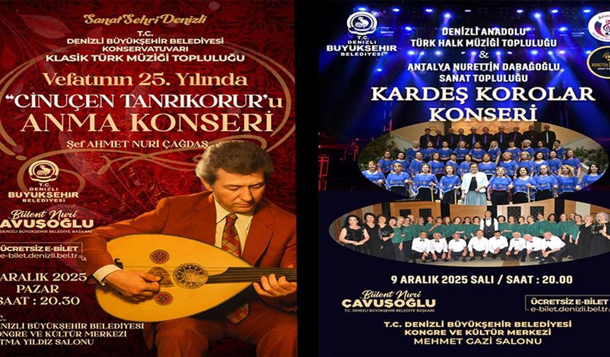 Denizli Büyükşehir'den sanat dolu iki gece